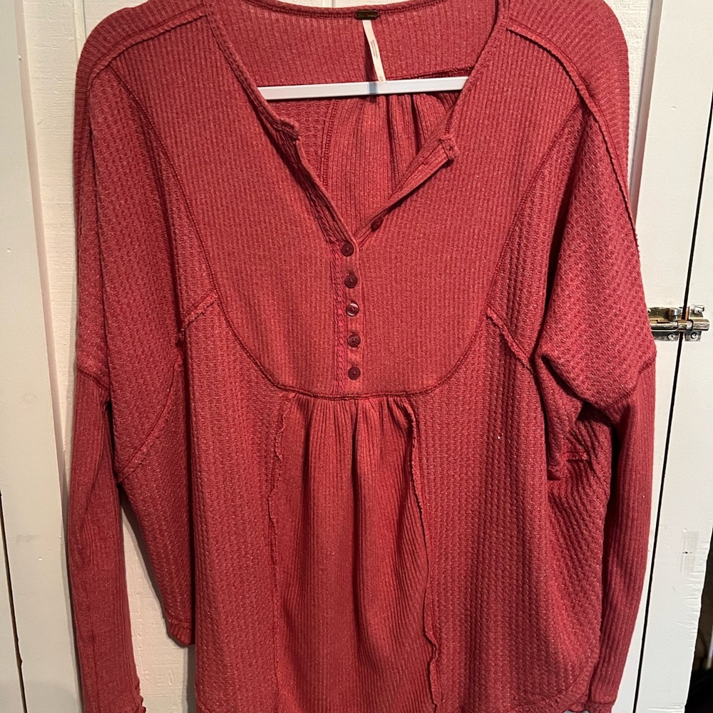 Pink Free People sweater